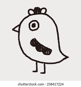 bird doodle drawing