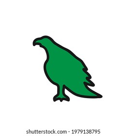 Bird doodle logo icon sign