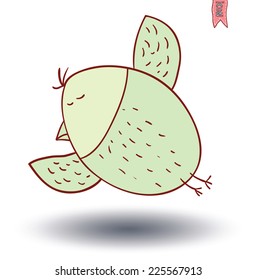 Bird doodle. vector illustration.
