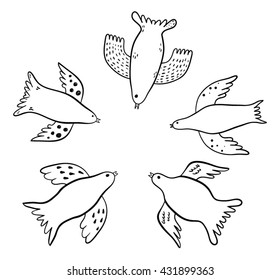 Bird doodles