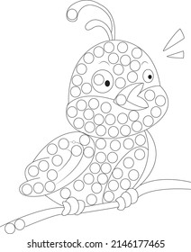 Bird Dot Coloring Page Kids Stock Vector (Royalty Free) 2146177465 ...