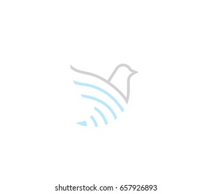 Bird dove creative vector logo 