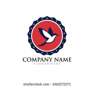 bird dove flying vector logo design template