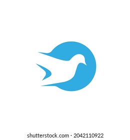 Icono de Bird Dove Modelo de ilustración de vector 