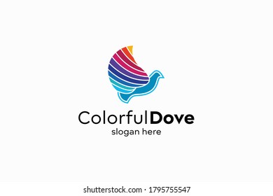 bird dove logo design. colorful 