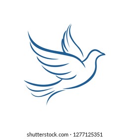 Bird Dove Logo Template vector 