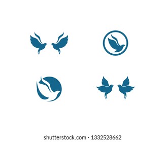 Bird Dove Logo Template vector 