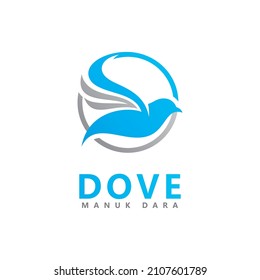 Ilustración vectorial de la plantilla de logotipo Bird Dove