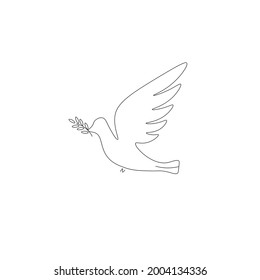 Bird dove sketch on white background vector illustration