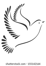 Bird or dove stylized