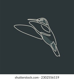 bird drawing line art vector