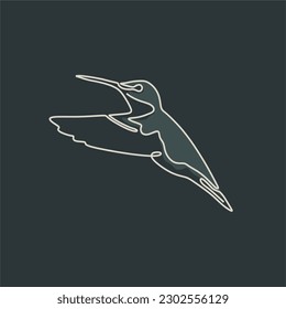 bird drawing line art vector