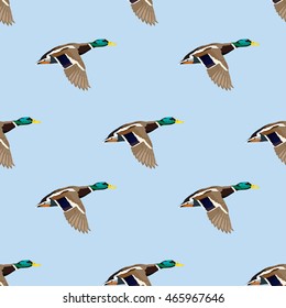 Bird duck seamless pattern animal background