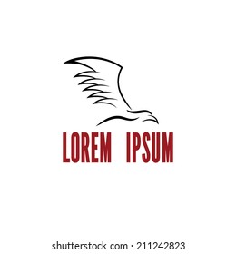 Bird eagle abstract vector design template