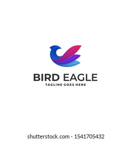 Bird Eagle Colorful Designs Concept illustration Vector Template. Suitable for Creative Industry, Multimedia, entertainment, Educations, Shop, and any related business