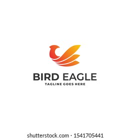 Bird Eagle Colorful Designs Concept illustration Vector Template. Suitable for Creative Industry, Multimedia, entertainment, Educations, Shop, and any related business
