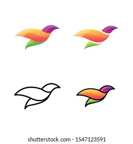 Bird Eagle Colorful Designs Concept illustration Vector Template. Suitable for Creative Industry, Multimedia, entertainment, Educations, Shop, and any related business