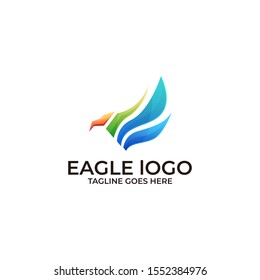Bird Eagle Colorful Designs Concept illustration Vector Template, Suitable for Creative Industry, Multimedia, entertainment, Educations, Shop, and any related business