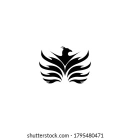 bird eagle falcon animal feather vector logo