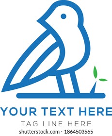bird, eagle, hawk vector line logo design.  premium falcon symbol logotype.
