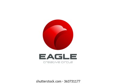 Bird Eagle Head in circle Abstract Logo design template.
Falcon Logotype zoo concept Hawk flat icon.