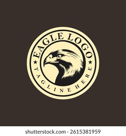 bird eagle nest logo vector icon illustration silhouette emblem