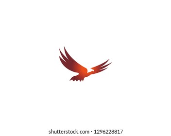 Bird eagle open wings flying logo
