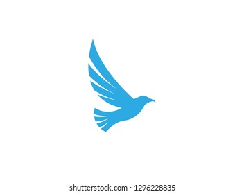 Bird eagle open wings flying logo