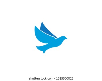 Bird eagle open wings flying for logo design