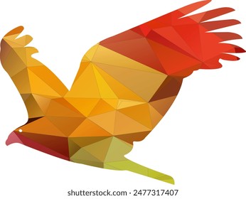 Bird Eagle polygon style animal illustration 