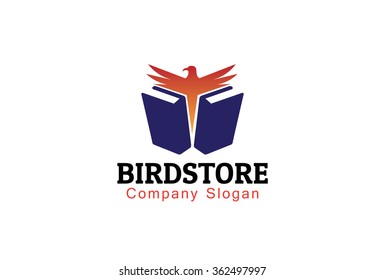 Bird Eagle Store Logo Design Illustration