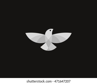 Bird, eagle, vector logo design. Creative delivery, shipping, cargo, corporate sign. Falcon, freedom, phonix concept for print or t-shirt design.