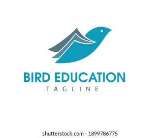diseño creativo del logotipo de educación de aves