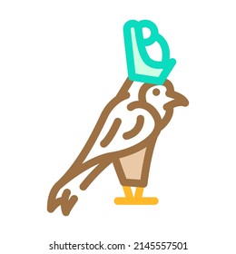 Vogeleis-Farbsymbol-Vektorgrafik. Vogelschutzschild. einzelne Symbolillustration