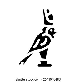 bird egypt glyph icon vector. bird egypt sign. isolated contour symbol black illustration