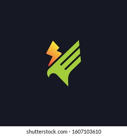 The bird electronic logo design