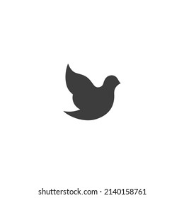 Bird elegant simple silhouette vector logo