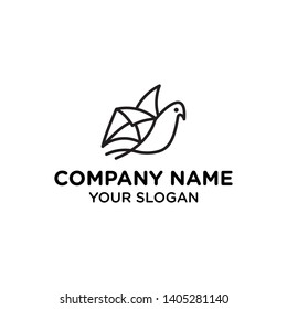 Bird Email Message logo template Inspiration