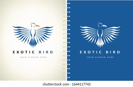 Bird exotic logo vector design
