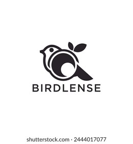 bird eye lens camera logo vector icon illustration.