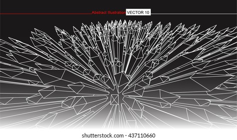 Bird Eye View Abstract sharp Vector Illustration