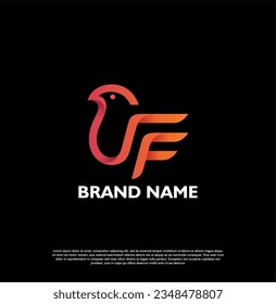 Bird and F logo Icon for Company