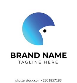 Logo de la cara de pájaro en círculo