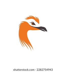 Bird face logo symbol design icon vector image, vector illustration, vector stock image