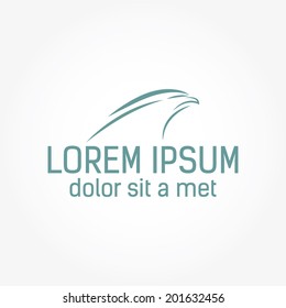 Bird falcon abstract vector design template