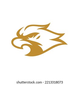 Vogelfalcon-Logo-Design, Adler- oder Habichtszeichen-Symbol, Vektorsymbol