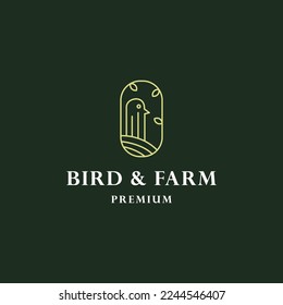 bird farm logo, vector illustration