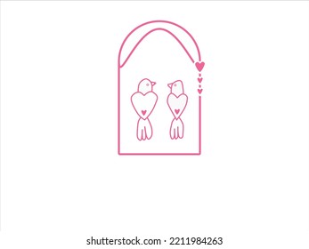 bird farm logo.love bird logo.bird lovers community.outline.simple logo.bird logo suitable for web,community,brand