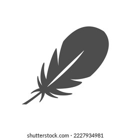 Icono de pluma de aves o concepto de escritura