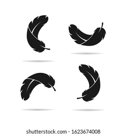 Bird feather icons vector logo template. suitable for business, arts and education